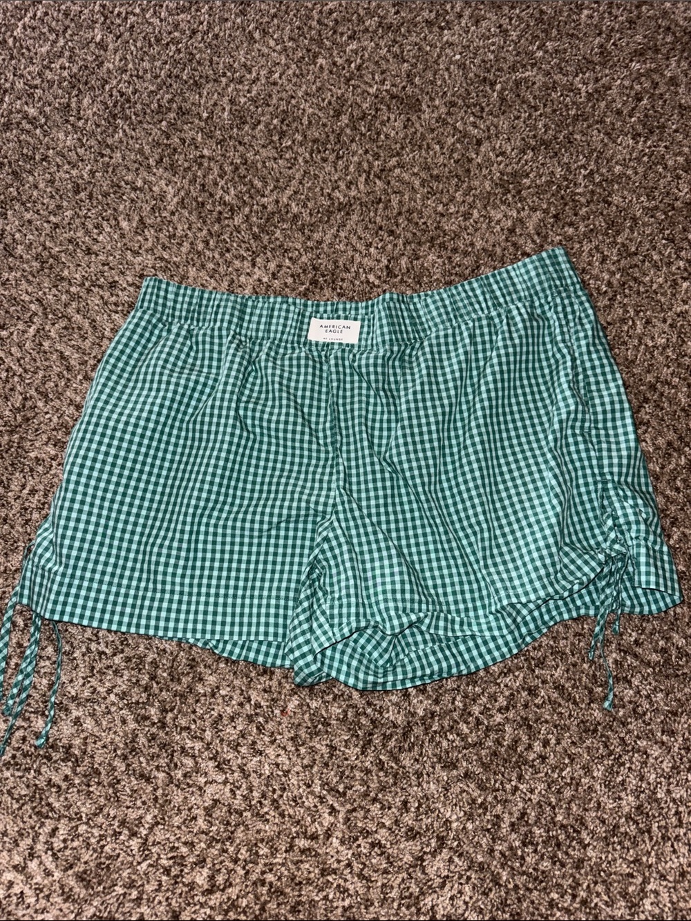 Green Gingham American Eagle Boxer Short